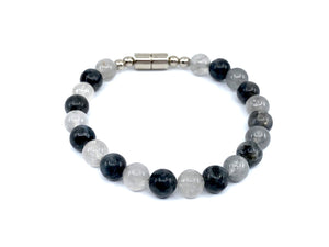 Larvikite & Quartz Bracelet