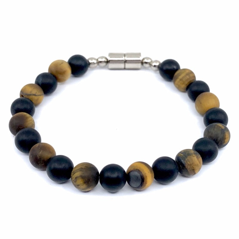 Tiger Eye & Onyx Bracelet