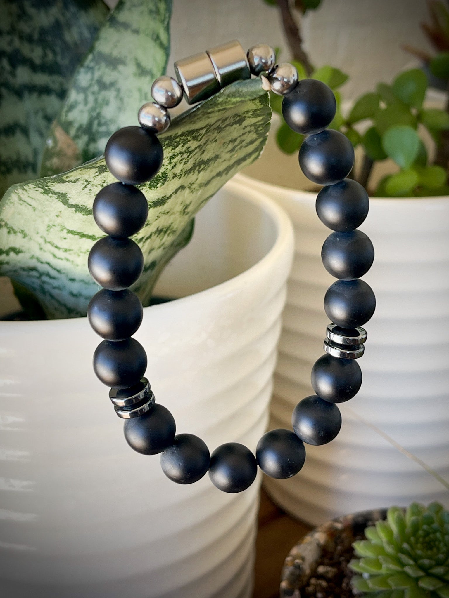 Onyx & Hematite Bracelet