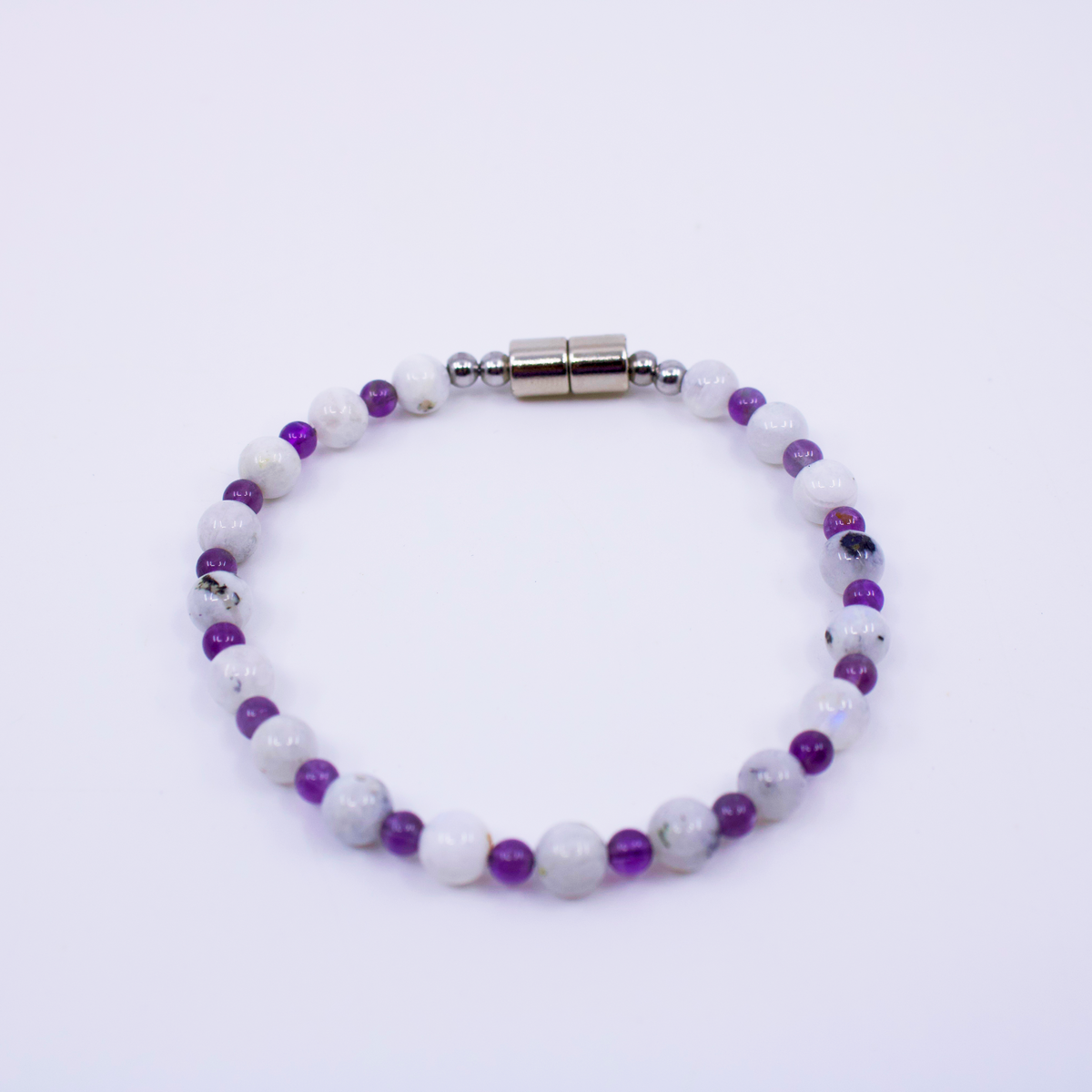 Moonstone & Amethyst Bracelet