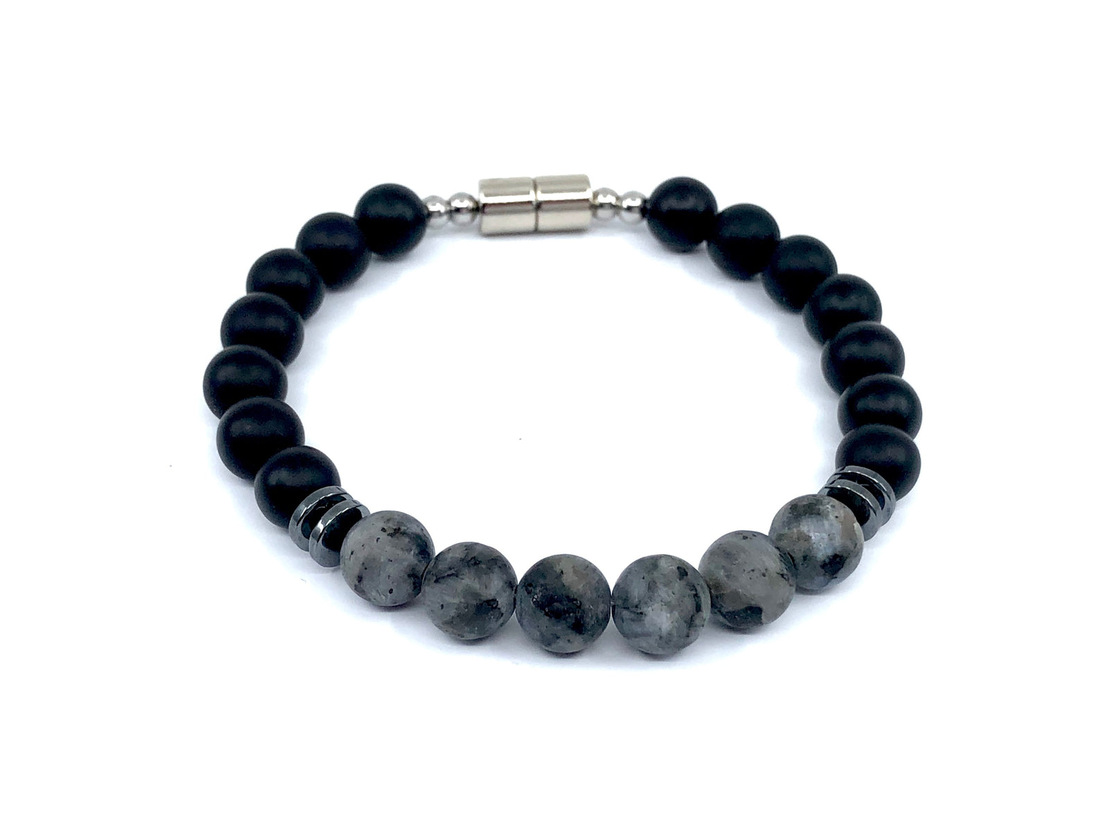 Onyx/ Larvikite ID 8mm